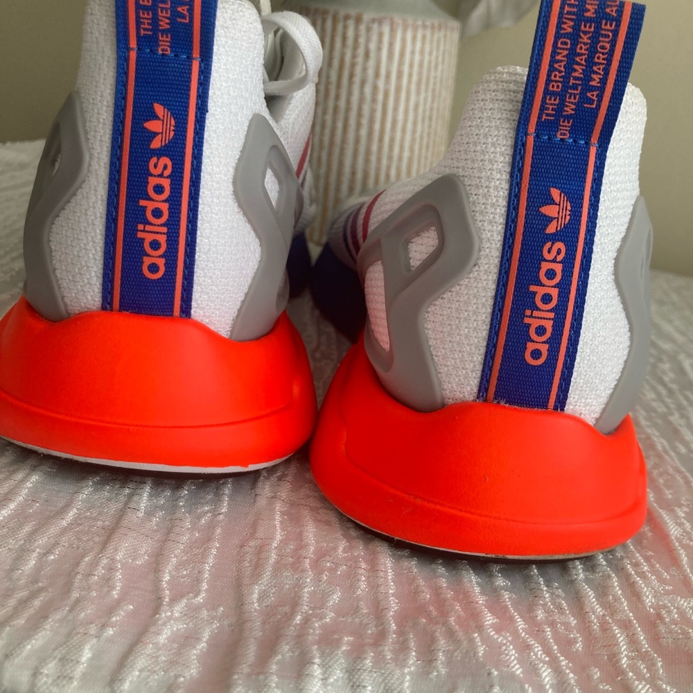 Adidas ZX 2K Boost White Red Blue Sneakers - Picture 5 of 10